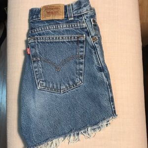 Levi Denim High-waisted Cutoff Shorts